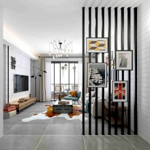 简约现代客餐厅卧室入户铁艺隔断屏风柱子饭店办公室内装饰墙