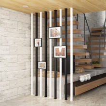 简约现代客餐厅卧室入户铁艺隔断屏风柱子饭店办公室内装饰墙